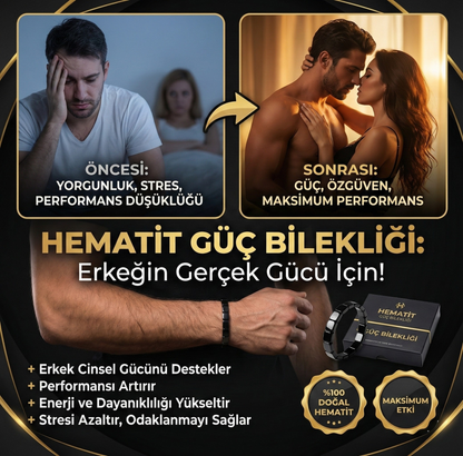 Derdeva – Maskülen Enerji, Libido ve Cinsel İstek Destekleyici Hematit Bileklik