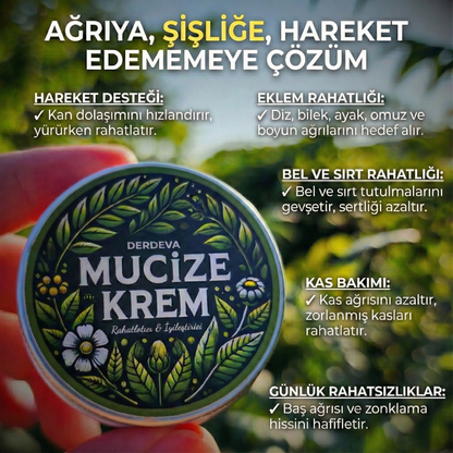 Derdeva Mucizevi Krem™ – Bacak Ağrısı, Şişlik ve Damar Rahatlatıcı Krem